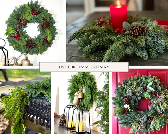 Spread Holiday Cheer with Fresh Christmas Wreaths, Garlands, and Centerpieces – The Perfect Gifts for Your Loved Ones! 🎁✨ - Cork & Leaf