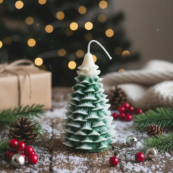 Christmas Tree Candle | Sculptural Soy Wax Holiday Decor - Cork & LeafcandlesSmall