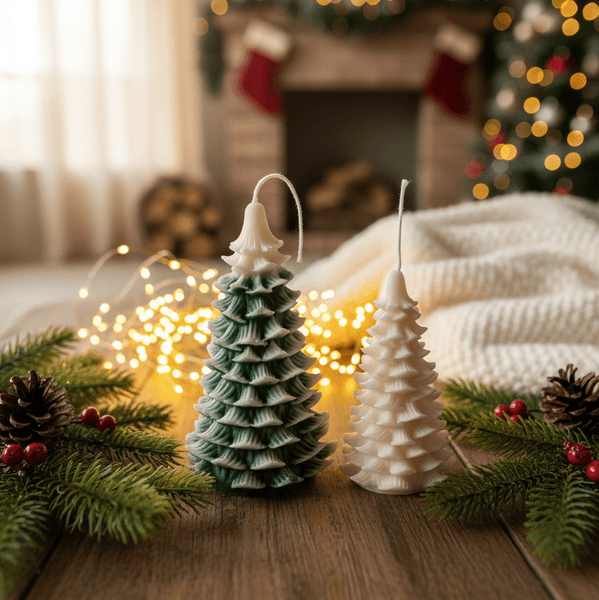 Christmas Tree Candle | Sculptural Soy Wax Holiday Decor - Cork & LeafcandlesSmall