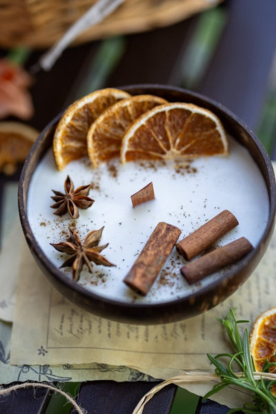 Coconut Candle Bowl – Custom Scented Fall Candle, Holiday Home Decor Gift - Cork & LeafBowlPumpkin Pecan Waffle