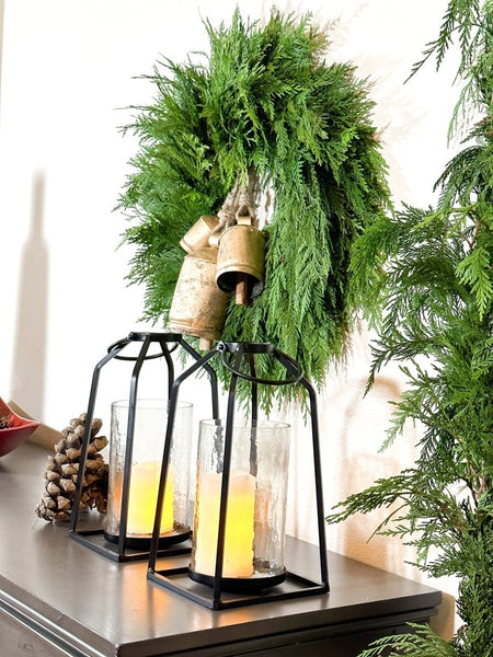 Door + Table Holiday Set – Fresh Wreath & Evergreen Centerpiece - Cork & LeafHoliday BundlePNW Cedar 22"