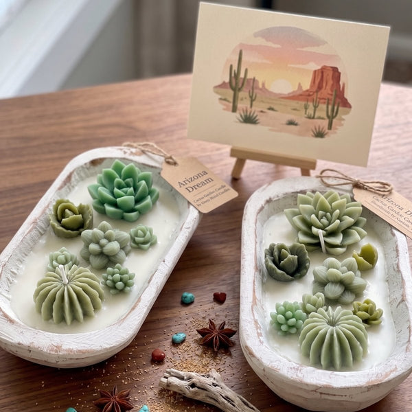 Dough Bowl Candle | Soy Wax Bowl Candle | Cactus Candle - Cork & LeafcandlesClassic Desert