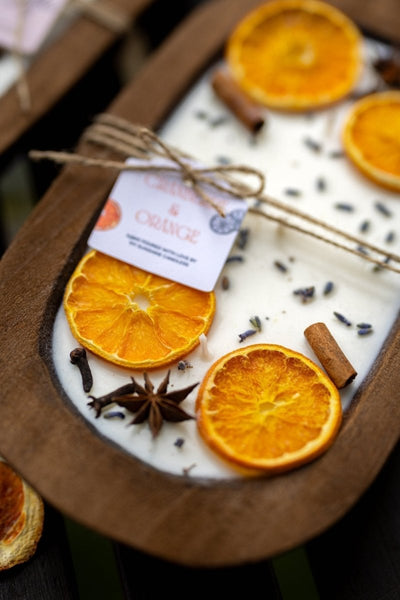 Farmhouse Fruit Scented Soy Candle in Orange Dough Bowl - Mother's Day Gift - Cork & LeafCandlesOnly Bowl no decor