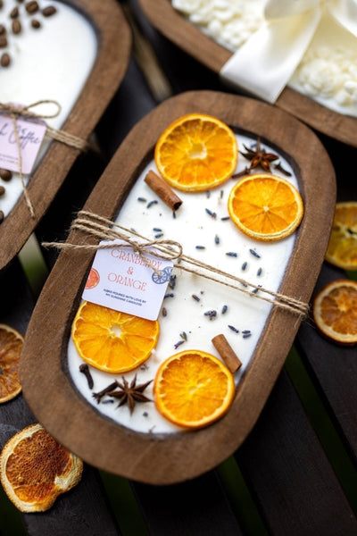 Farmhouse Fruit Scented Soy Candle in Orange Dough Bowl - Mother's Day Gift - Cork & LeafCandlesOnly Bowl no decor