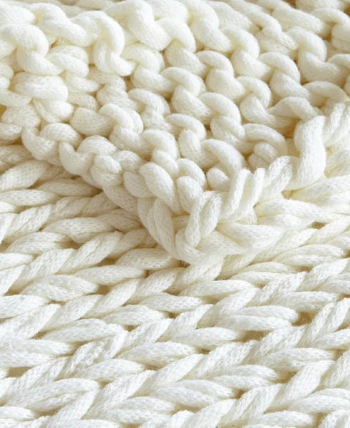 Madison Park Chunky-Knit Handmade Throw, 50 x 60 - Cork & LeafNew with tags50 x 60/Beige
