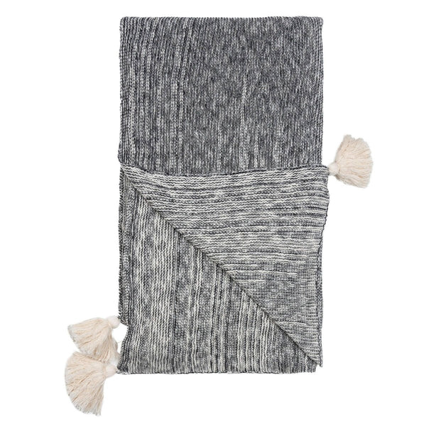 Necalli 50x60" Cotton Decorative Marled Knit Throw Blanket - Cork & Leaf