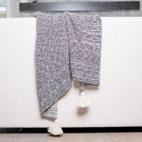 Necalli 50x60" Cotton Decorative Marled Knit Throw Blanket - Cork & Leaf