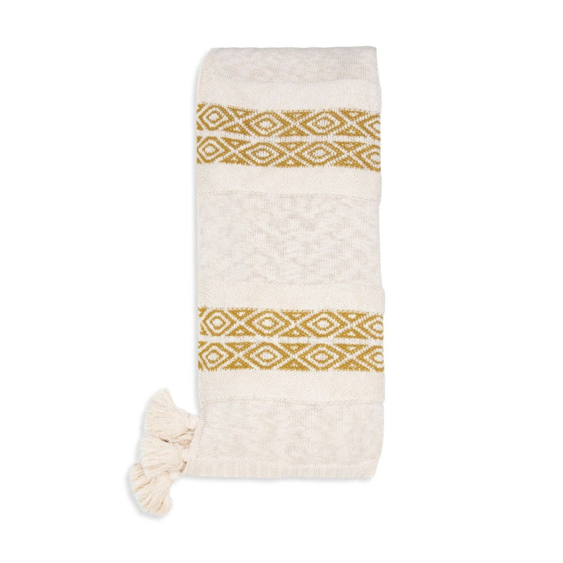 Necalli 50x60" Striped Cotton Decorative Knit Throw Blanket - Cork & Leaf