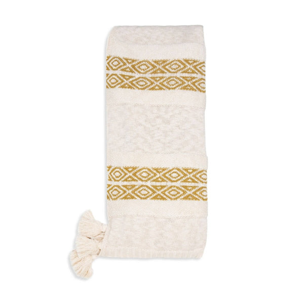 Necalli 50x60" Striped Cotton Decorative Knit Throw Blanket - Cork & Leaf