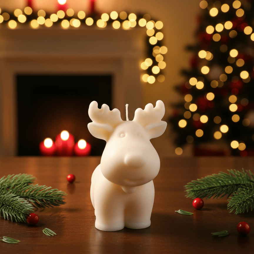 Reindeer Soy Candle – Holiday Christmas Decor & Gift - Cork & LeafcandlesSweater Weather