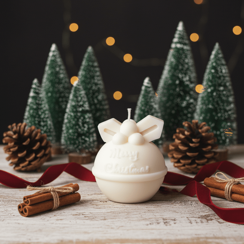 Round Bell Christmas Candle | Holiday Decor - Cork & LeafcandlesUnscented