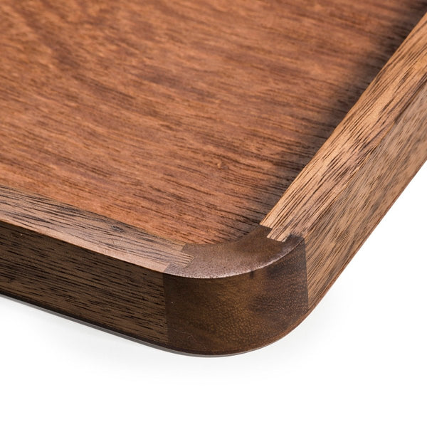 Solid Acacia Wood Serving Tray, 18" x 14" Wooden Serving Tray with Handles - Cork & LeafServing Tray