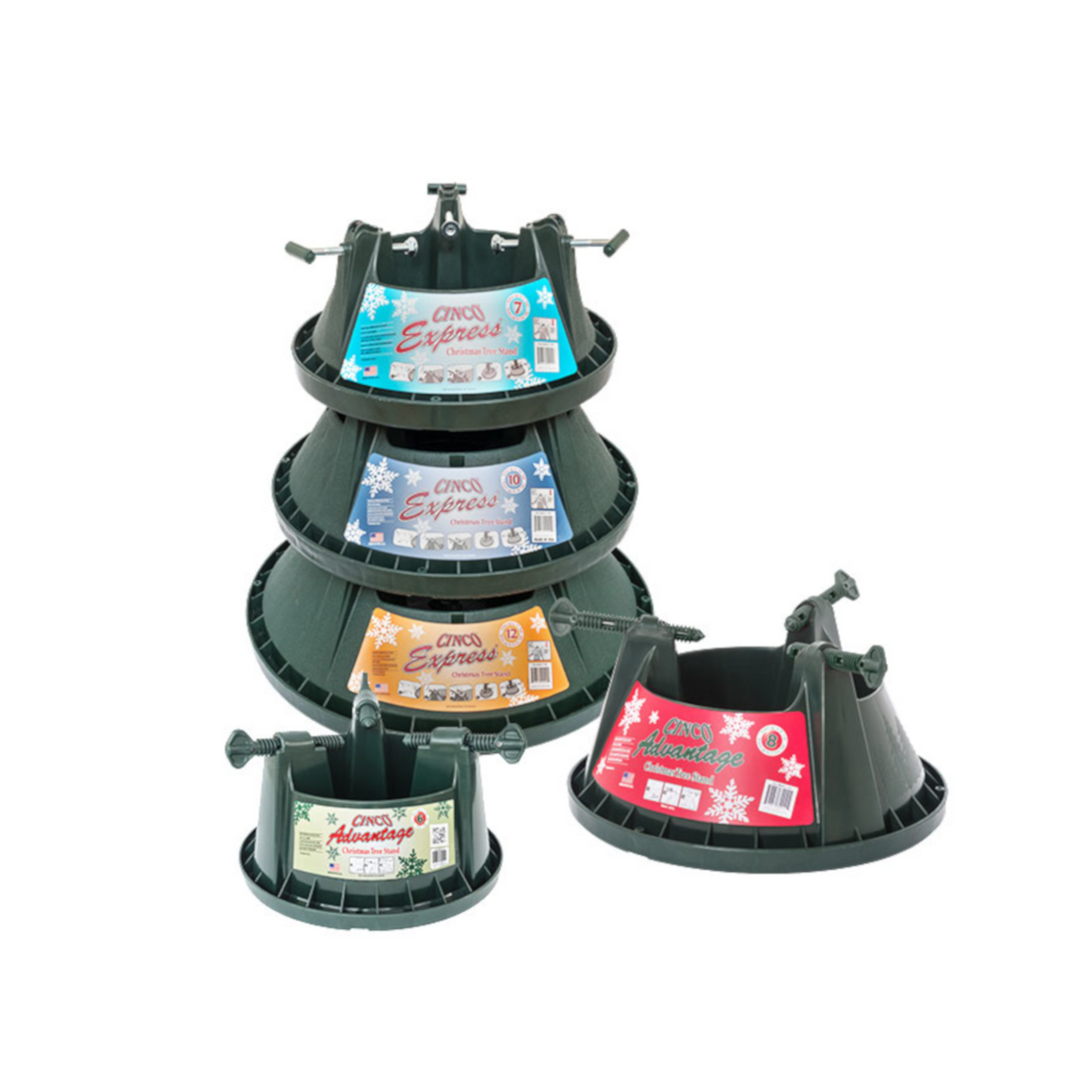 Christmas tree stand for real trees with 1.9 gallon water reservoir