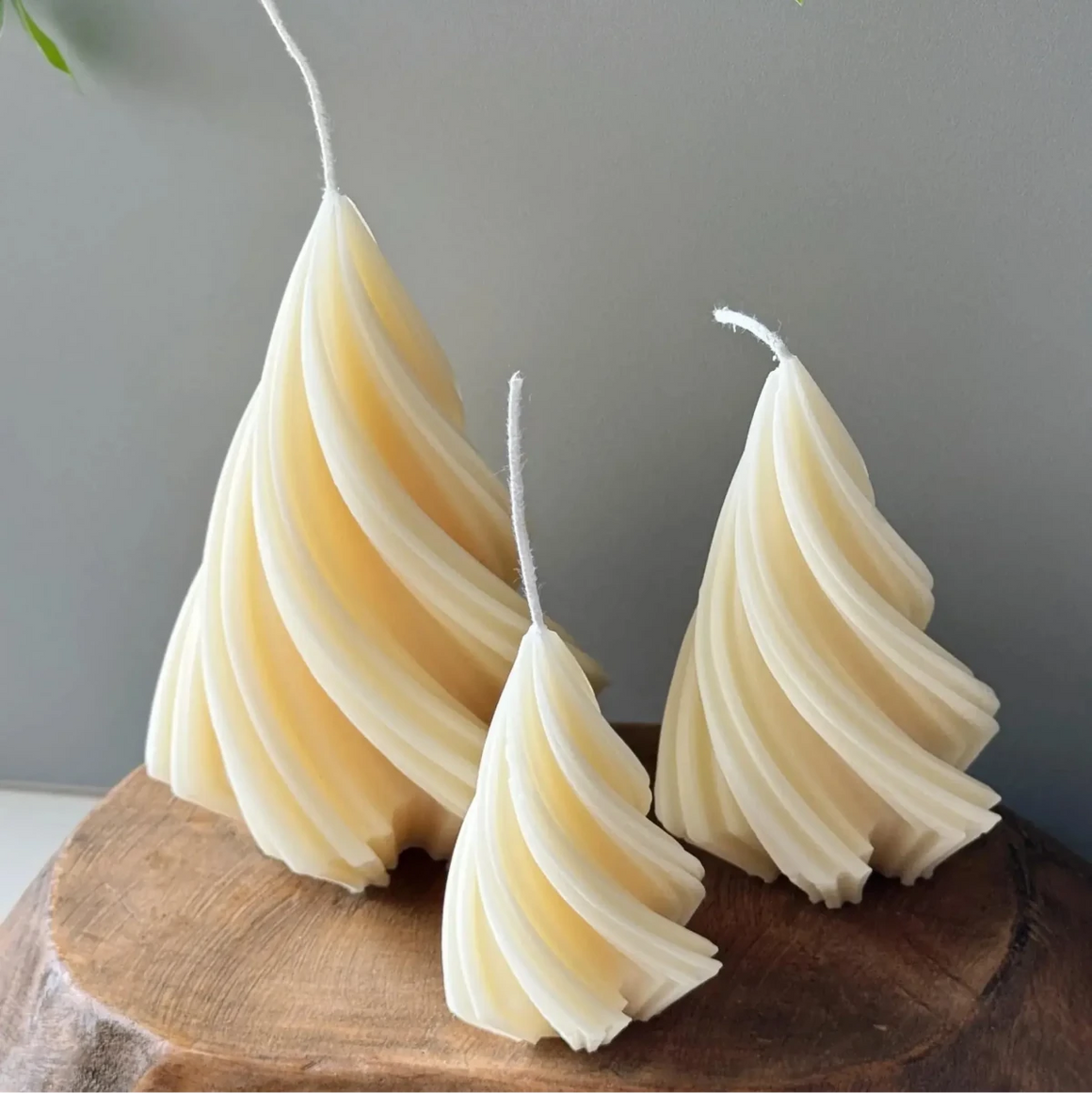 Swirling Christmas Tree Candles - Cork & LeafcandlesSmall Green