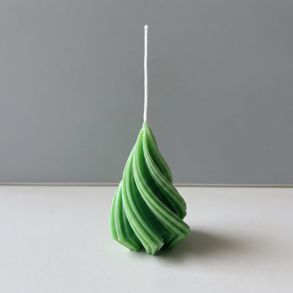 Swirling Christmas Tree Candles - Cork & LeafcandlesSmall Green