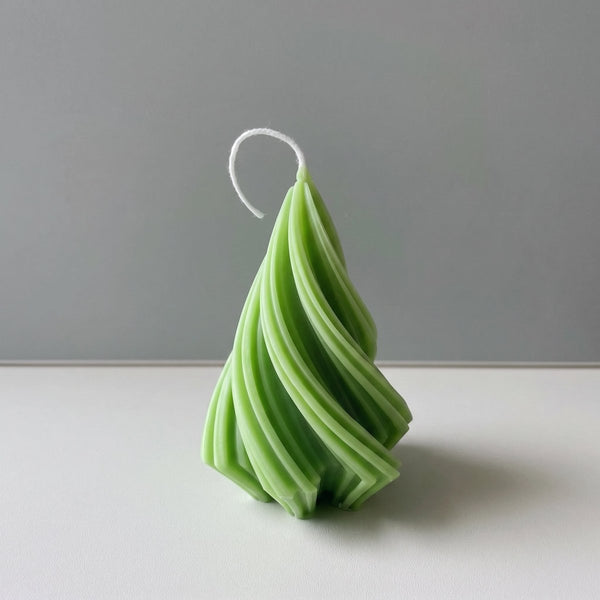 Swirling Christmas Tree Candles - Cork & LeafcandlesMedium Green