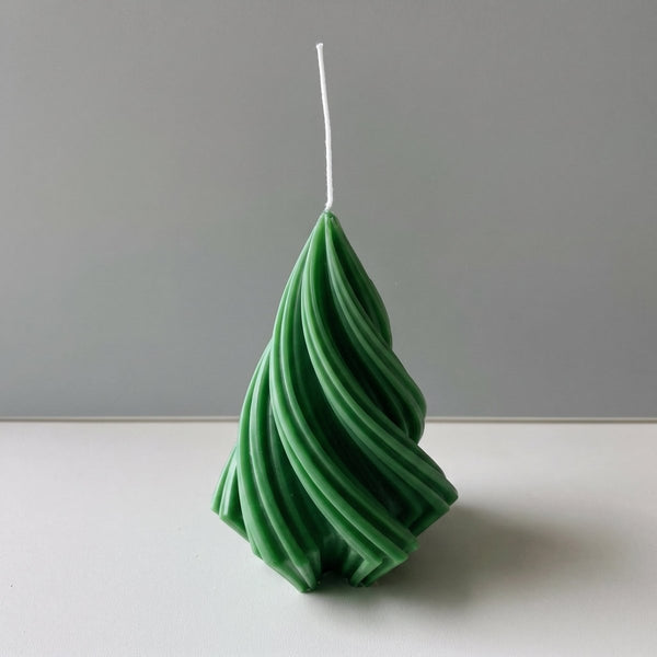 Swirling Christmas Tree Candles - Cork & LeafcandlesLarge Green