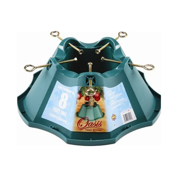 Christmas tree stand for real trees with 1.9 gallon water reservoir