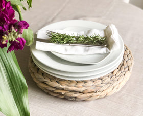 gray Charger PlatesSet of 4