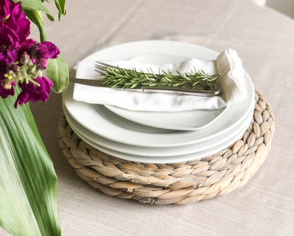 gray Charger PlatesSet of 4