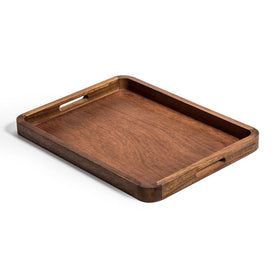 "Handcrafted Acacia Wood Serving Tray - 18" x 14" - Versatile and Stylish Serving Tray