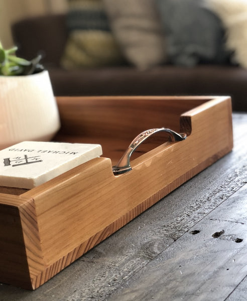 Bay Wooden Tray With Metal Handles - Cork & LeafNatural Wood