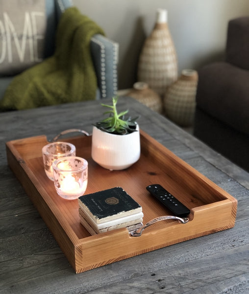 Bay Wooden Tray With Metal Handles - Cork & LeafNatural Wood