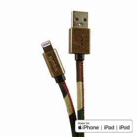 Camo Apple MFi Certified Lightning Cable for iPhones & iPads, 3-Ft - Cork & Leaf