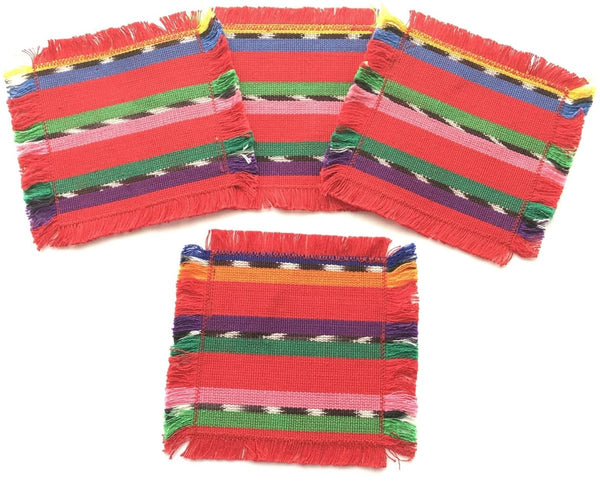 Cork & Leaf Coasters, Set of 4 - Cork & LeafHome & KitchenRed Solola