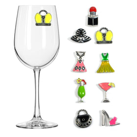 Girls Night Out Magnetic Wine Charms, Set of 9 - Cork & LeafWine Charms