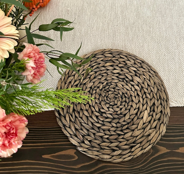 Kailia Blackwash Natural Charger Plates - Cork & LeafCharger Plates