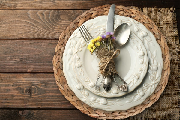 Manzanita Plate Chargers |Natural Chargers for Plates 13-Inch Round | Eco-friendly boho charger plates - Boho Table Decor -