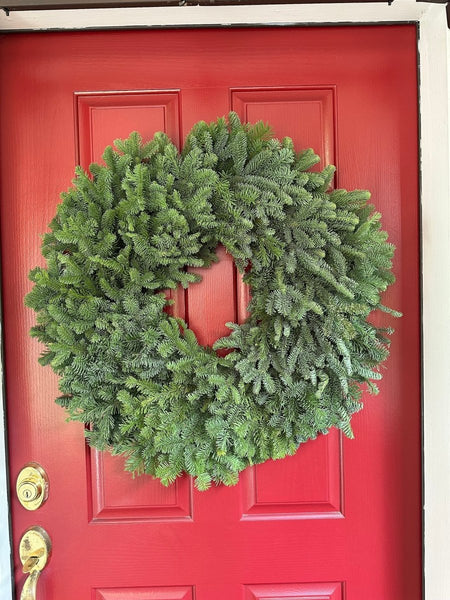 Noble Fir Live Christmas Wreath - DIY Holiday Decor for Festive Front Doors - Cork & Leaf1 Wreath