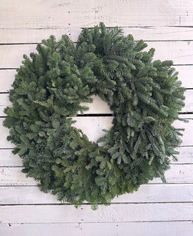 Noble Fir Live Christmas Wreath - DIY Holiday Decor for Festive Front Doors - Cork & Leaf1 Wreath