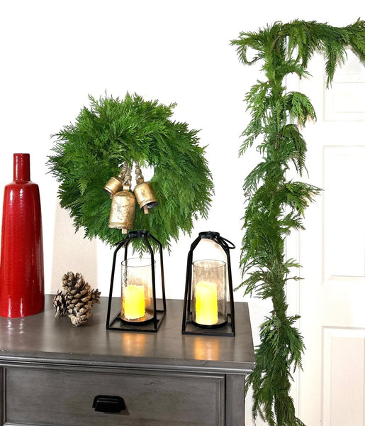 fresh christmas wreaths near me, PNW Cedar Wreath - Eco-Friendly Fresh Christmas Wreaths for Delivery - Cork & Leaf christmas wreaths 22 inches