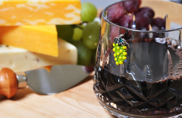 Magnetic wine glass charms 