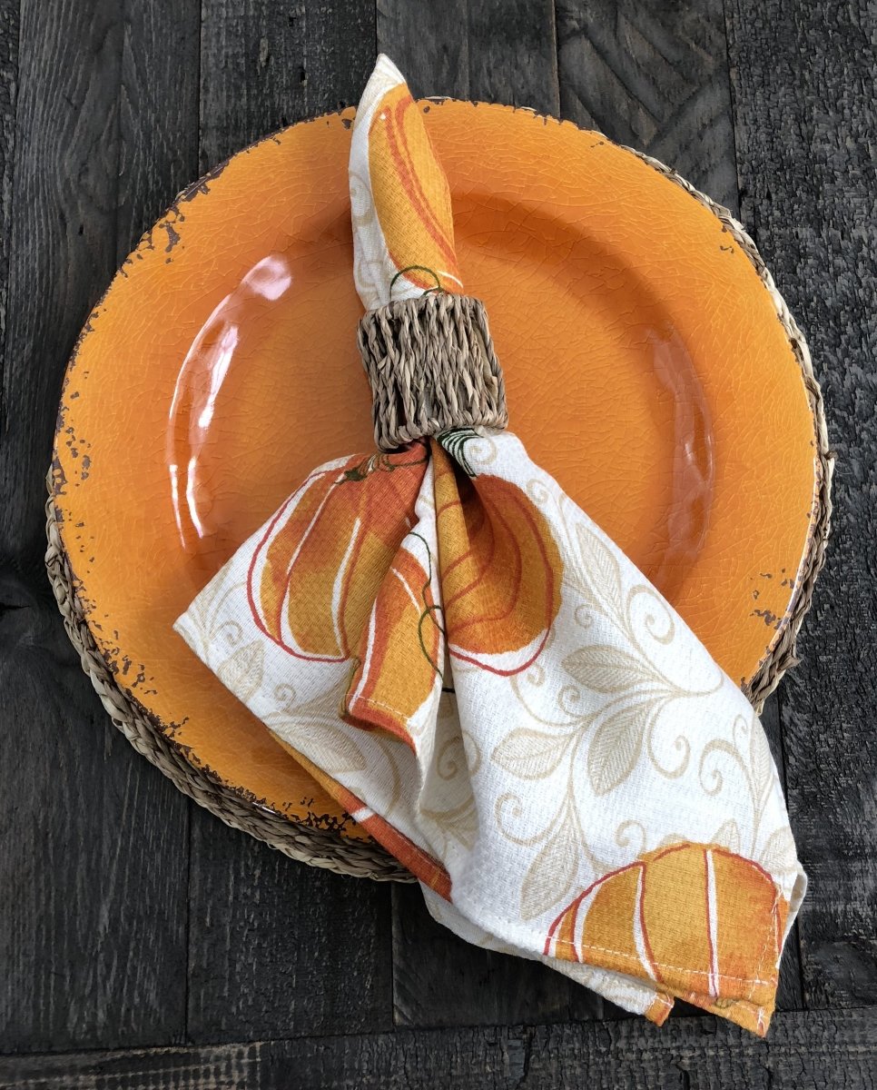 Woven Chargers & Fall Napkins